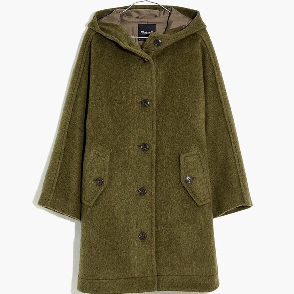 Madewell Hemford Poncho Mohair Coat - Picture 1 of 12